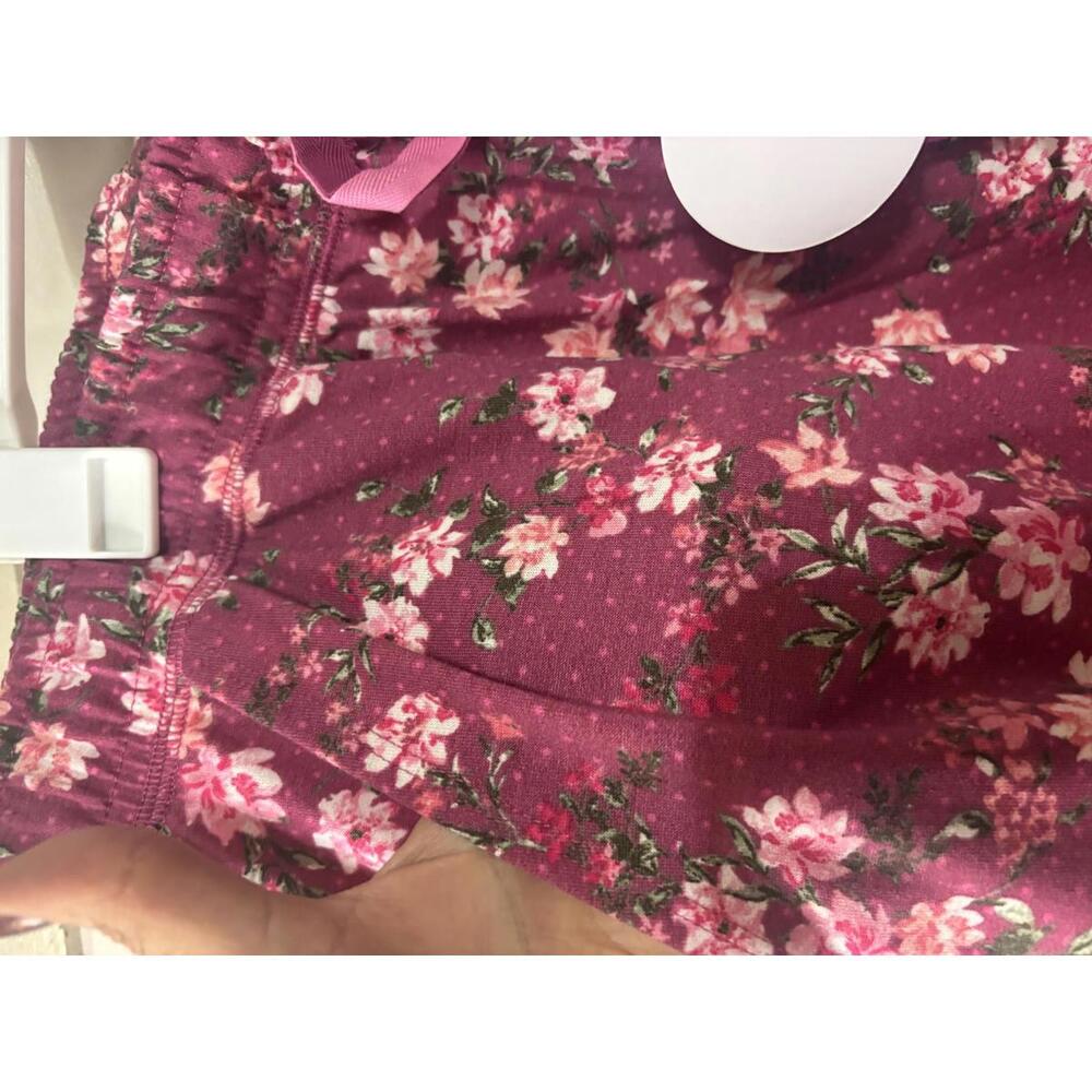 Lacey Chabert Floral Print Lounge Pants with Drawstring - Picture 3 of 6